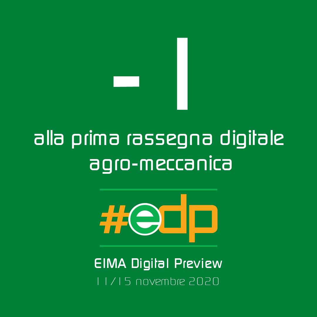 – 1 alla Prima Fiera Digitale EIMA!
 Non possiamo vederci di persona? Vieni a tr…